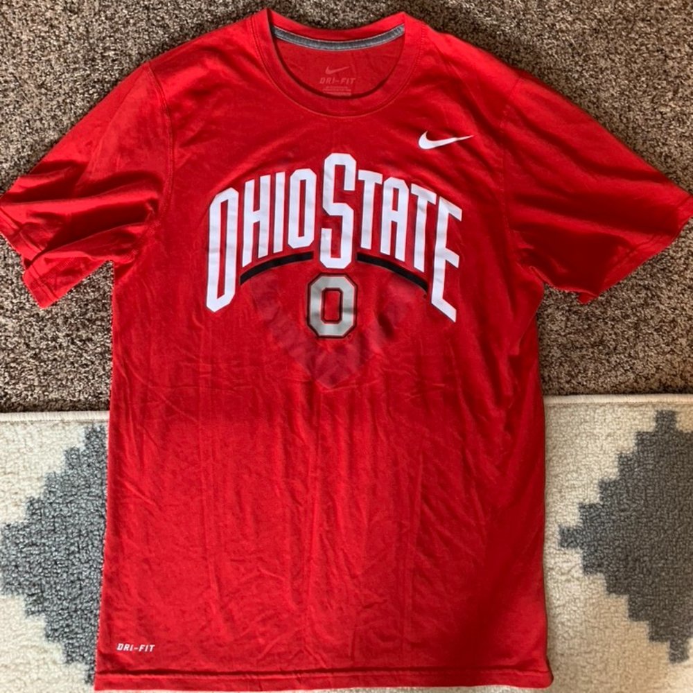 Red Nike Dri-Fit Ohio State Tee Size S
